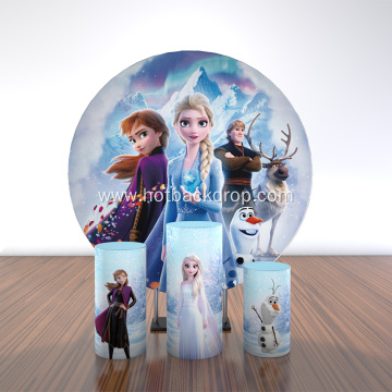 005 Disney Frozen design aluminum round backdrop stand